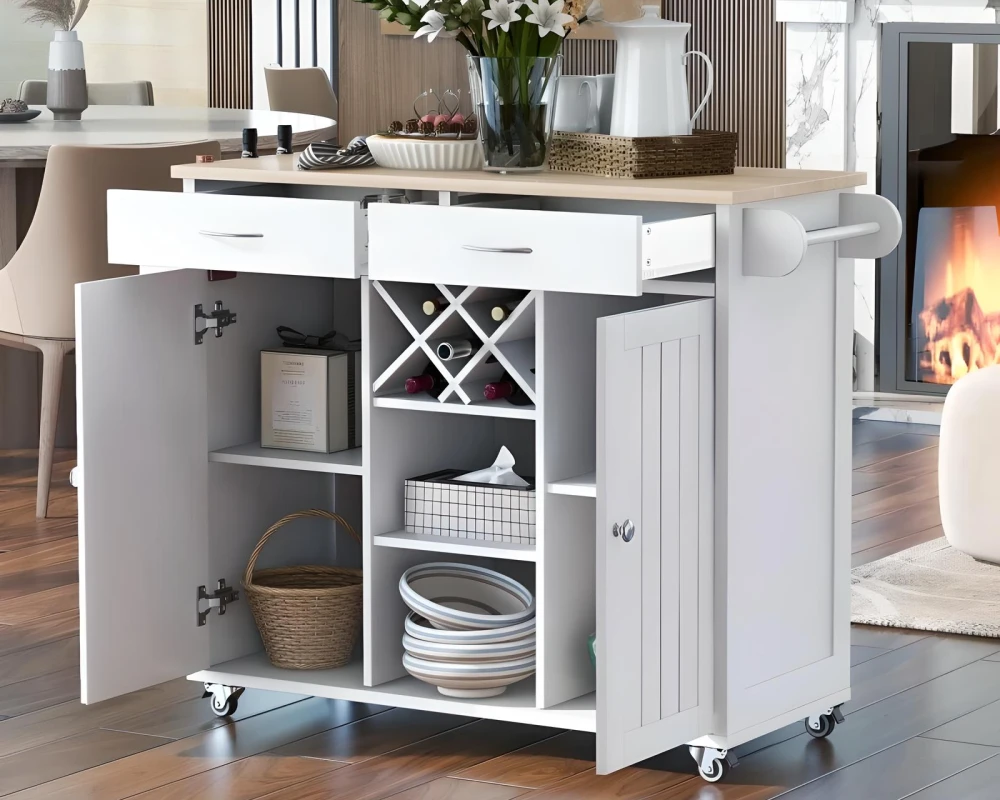 portable kitchen island on wheels